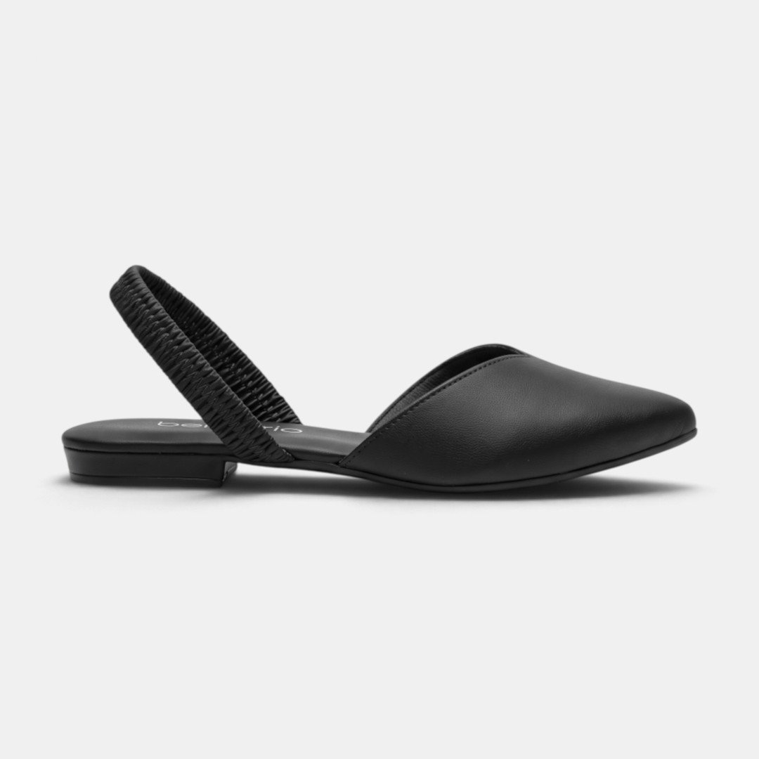 Sapatilha  Slingback Beira Rio Preta