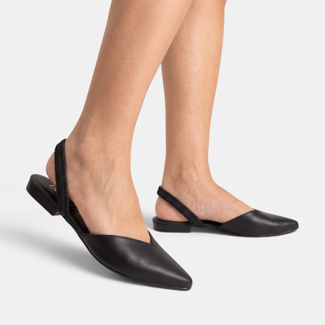 Sapatilha Slingback Beira Rio Preta Preto 2