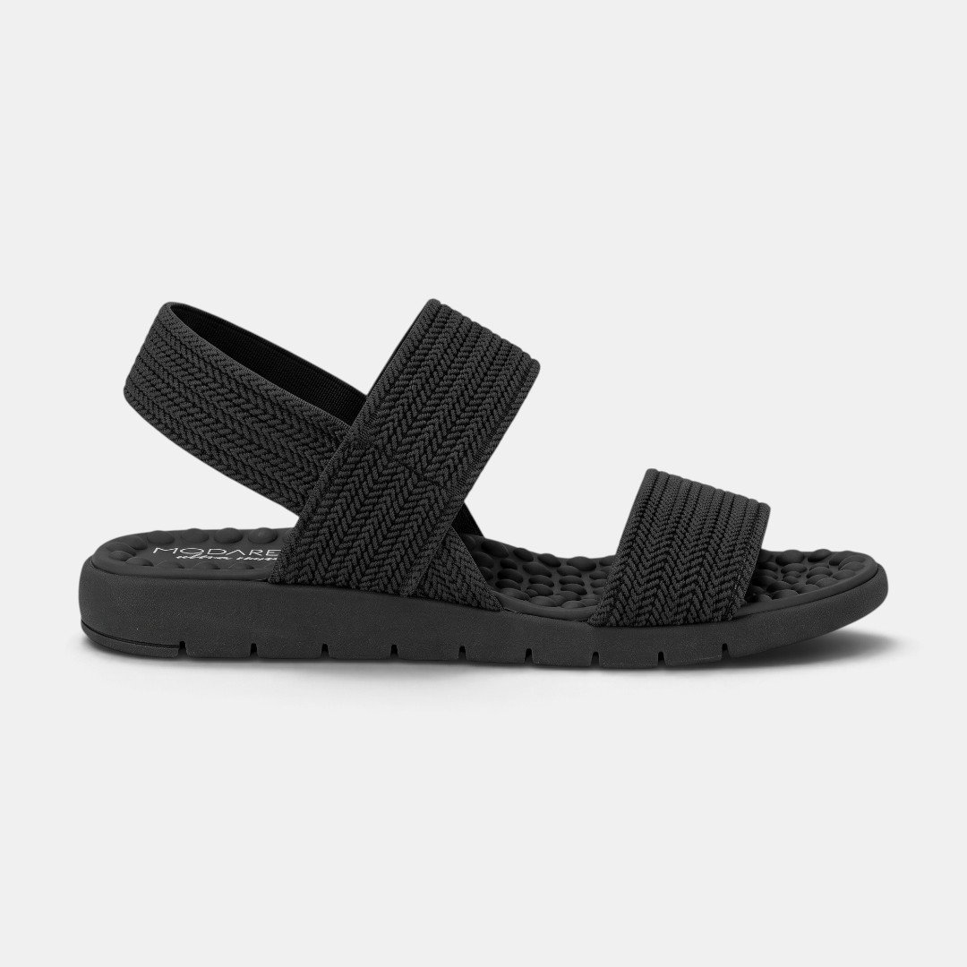 Sandália Modare Com Tiras Elásticas Preta Preto 3