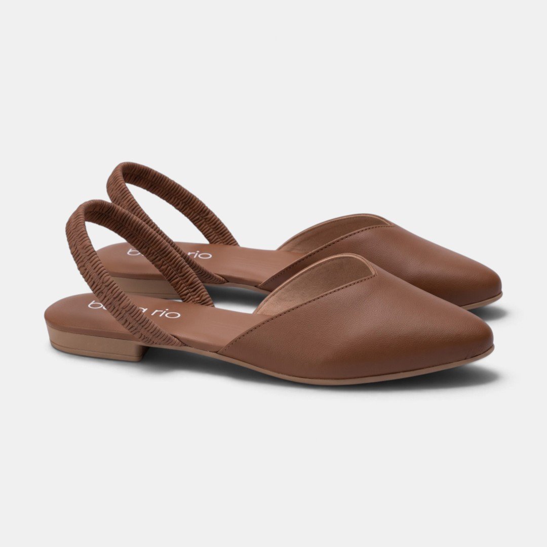 Sapatilha Slingback Beira Rio Caramelo Avelã 3