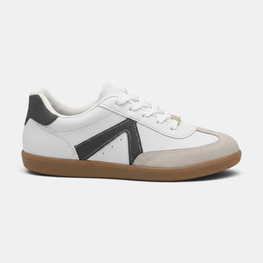 Tênis Vizzano Casual Retrô Feminino Branco com Preto