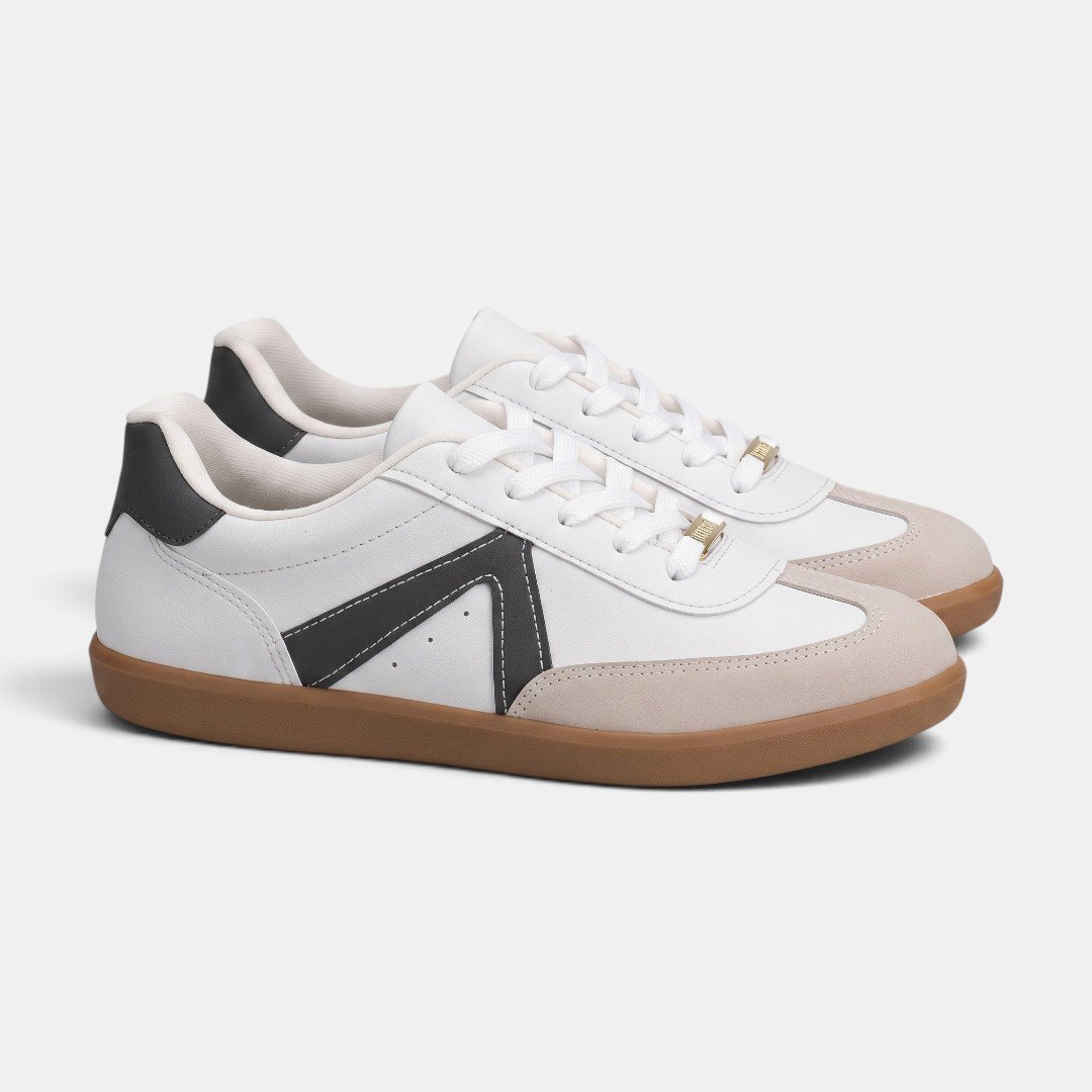 Tênis Vizzano Casual Retrô Feminino Branco com Preto Branco 3