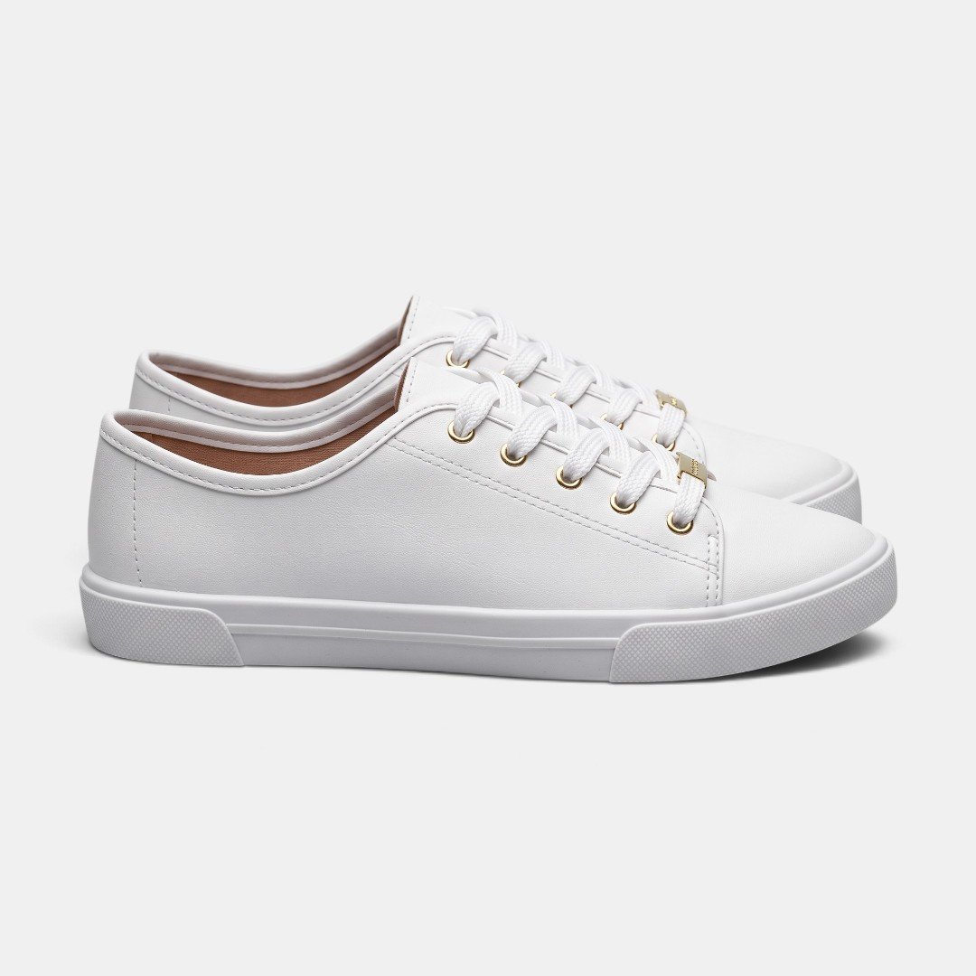 Tênis Casual Moleca Feminino Branco Branco 3
