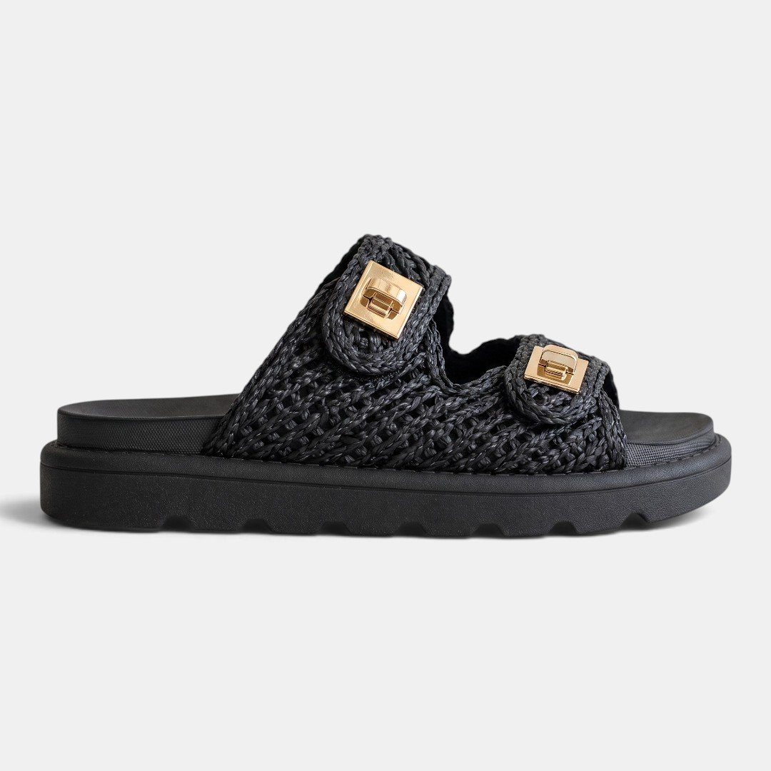 Chinelo Papete Vizzano Feminino Tressê Preto