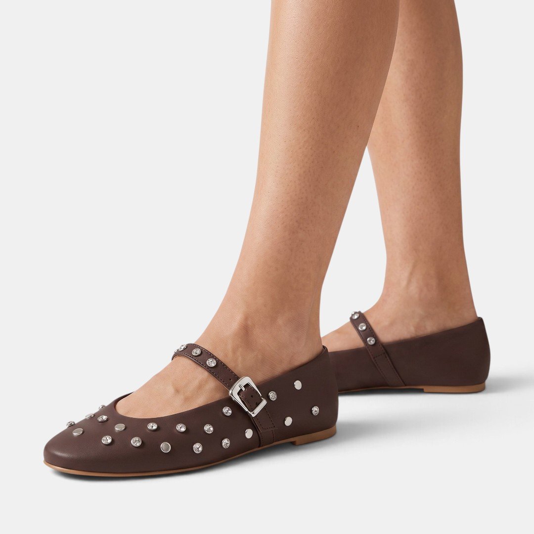 Sapatilha Vizzano Mary Jane Com Pedrarias Marrom Chocolate 3