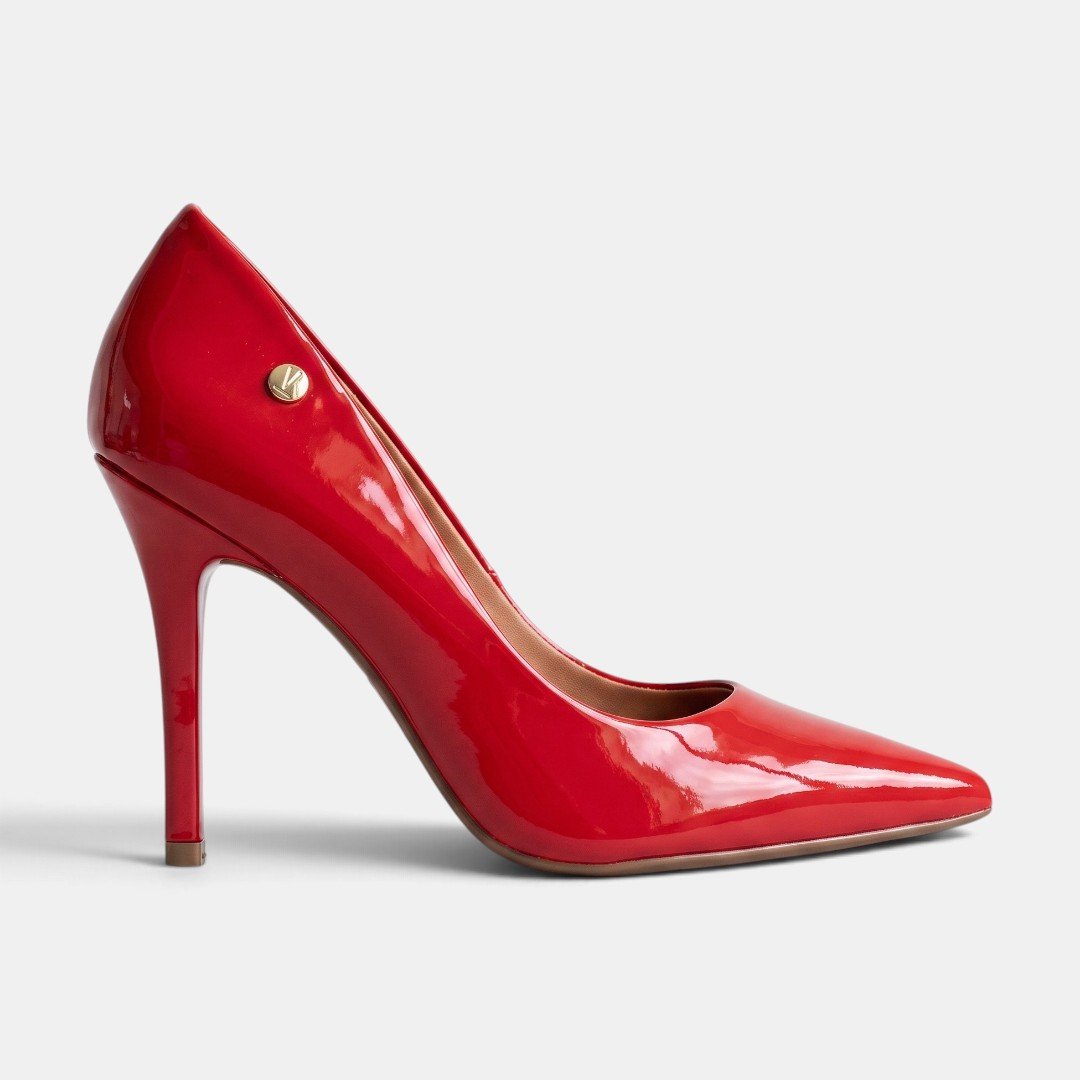 Sapato Scarpin Vizzano Salto Alto Verniz Vermelho