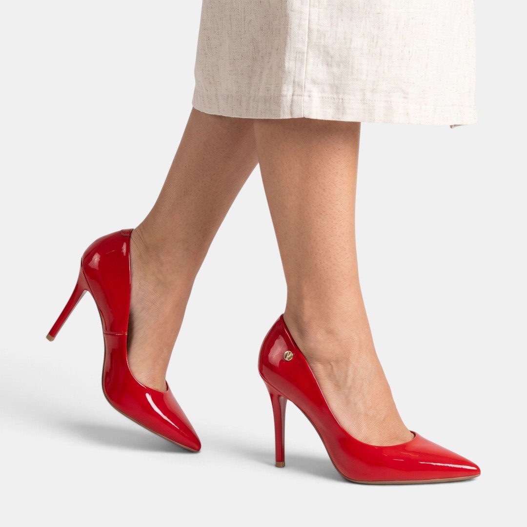Sapato Scarpin Vizzano Salto Alto Verniz Vermelho Vermelho Ruby 2