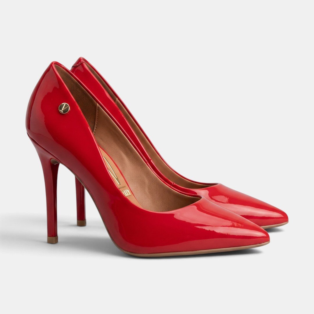Sapato Scarpin Vizzano Salto Alto Verniz Vermelho Vermelho Ruby 3