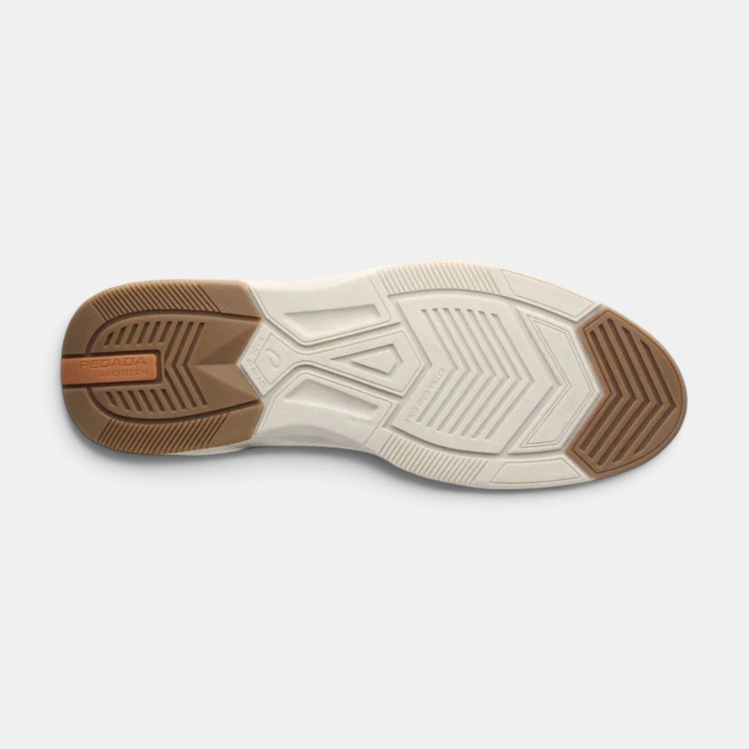 Tênis Pegada Casual Masculino Em Couro Caramelo Mascavo 4