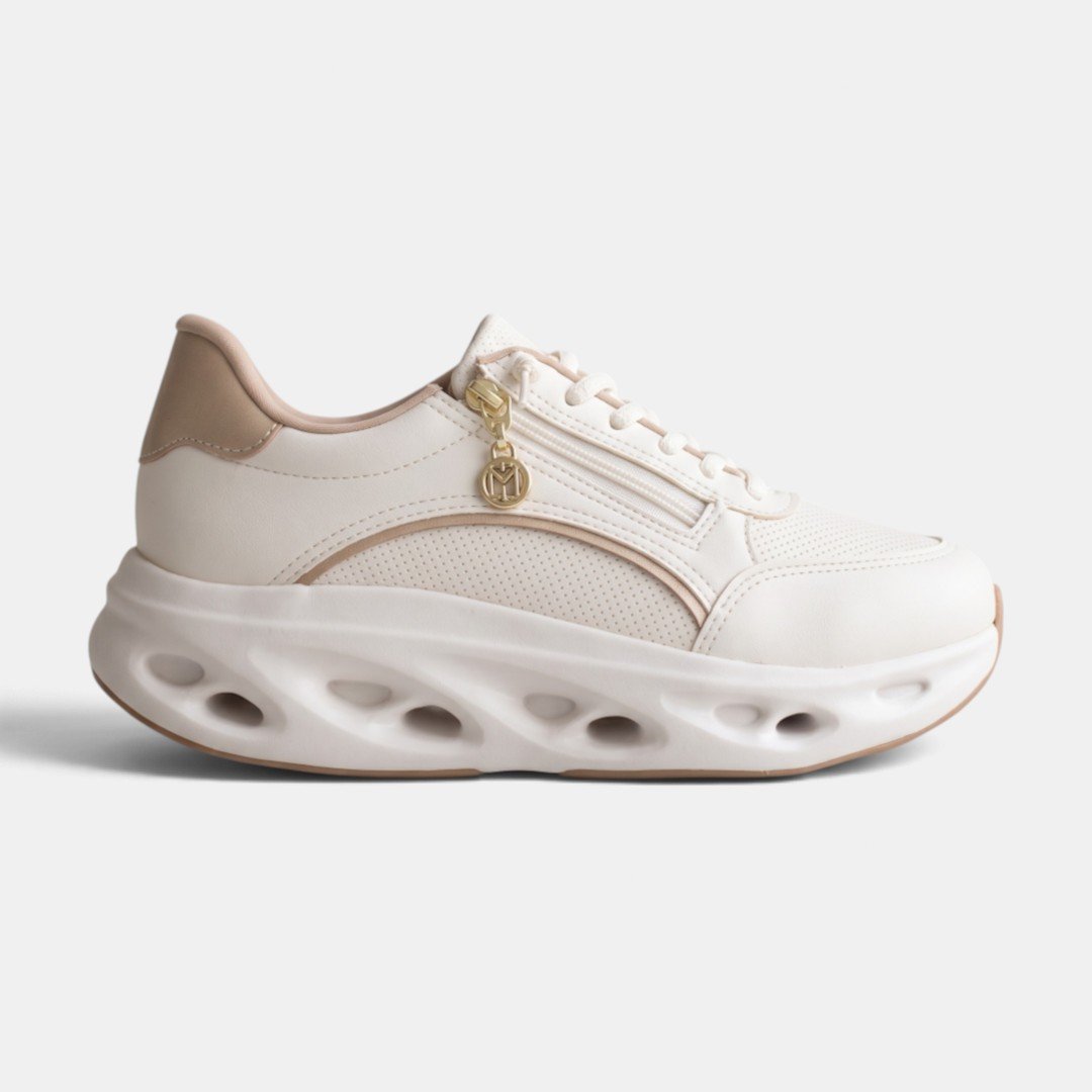 Tênis Modare Feminino Plataforma Com Zíper Branco