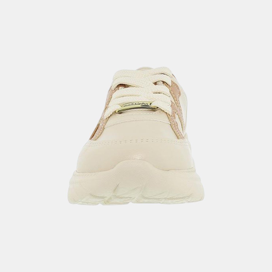 Tênis Molekinha Infantil Casual Chunky Off White Branco 3