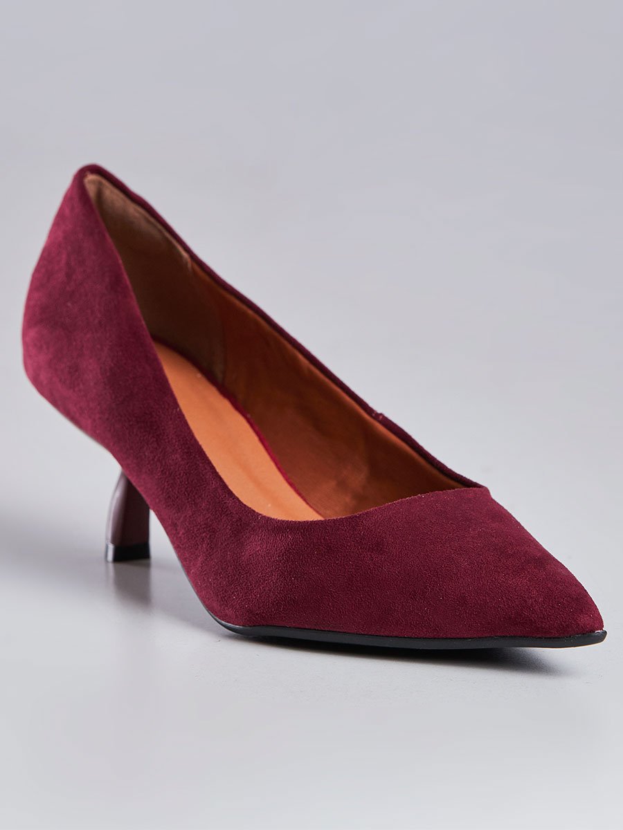 Scarpin Vinho Scarpin Suede Scarpin Suede Vinho Bico Fino Vinho