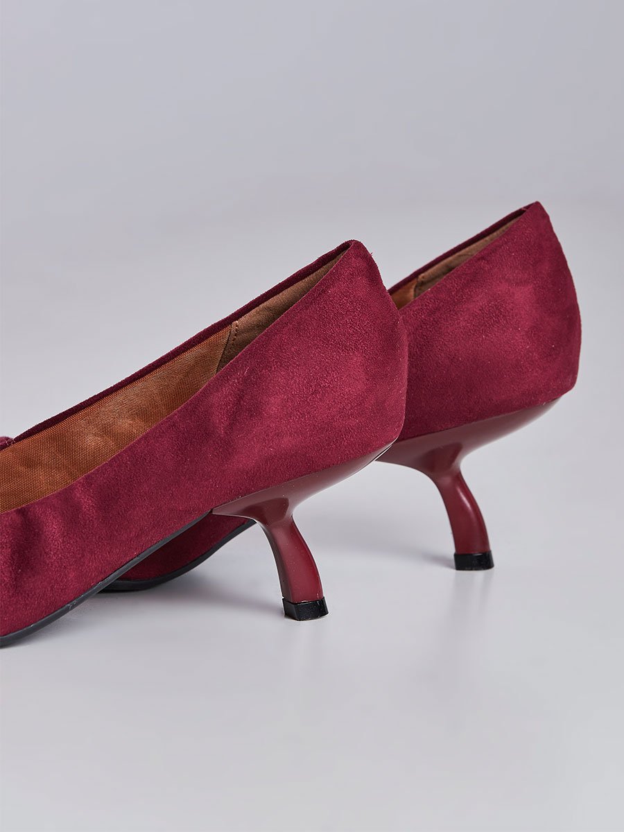 Scarpin Suede Vinho Bico Fino Vinho 3