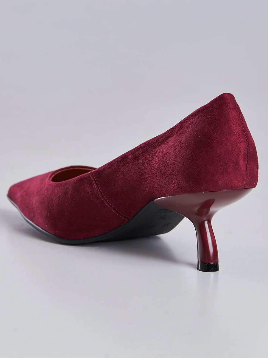 Scarpin Suede Vinho Bico Fino Vinho 4