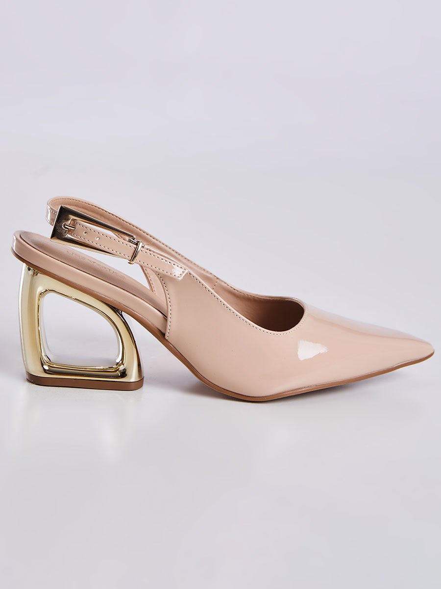 Scarpin Com Salto Geometrico Vazado Bistro Bistrô 2