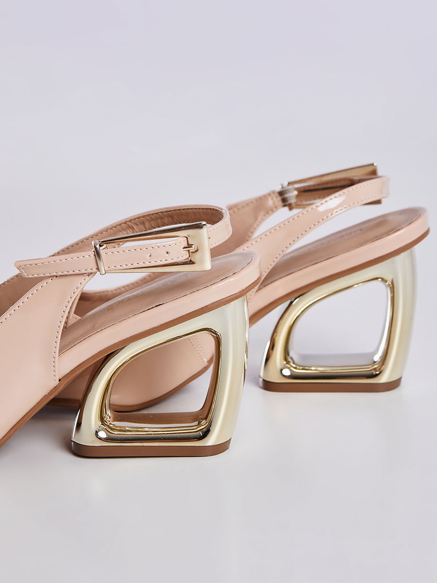 Scarpin Com Salto Geometrico Vazado Bistro Bistrô 3