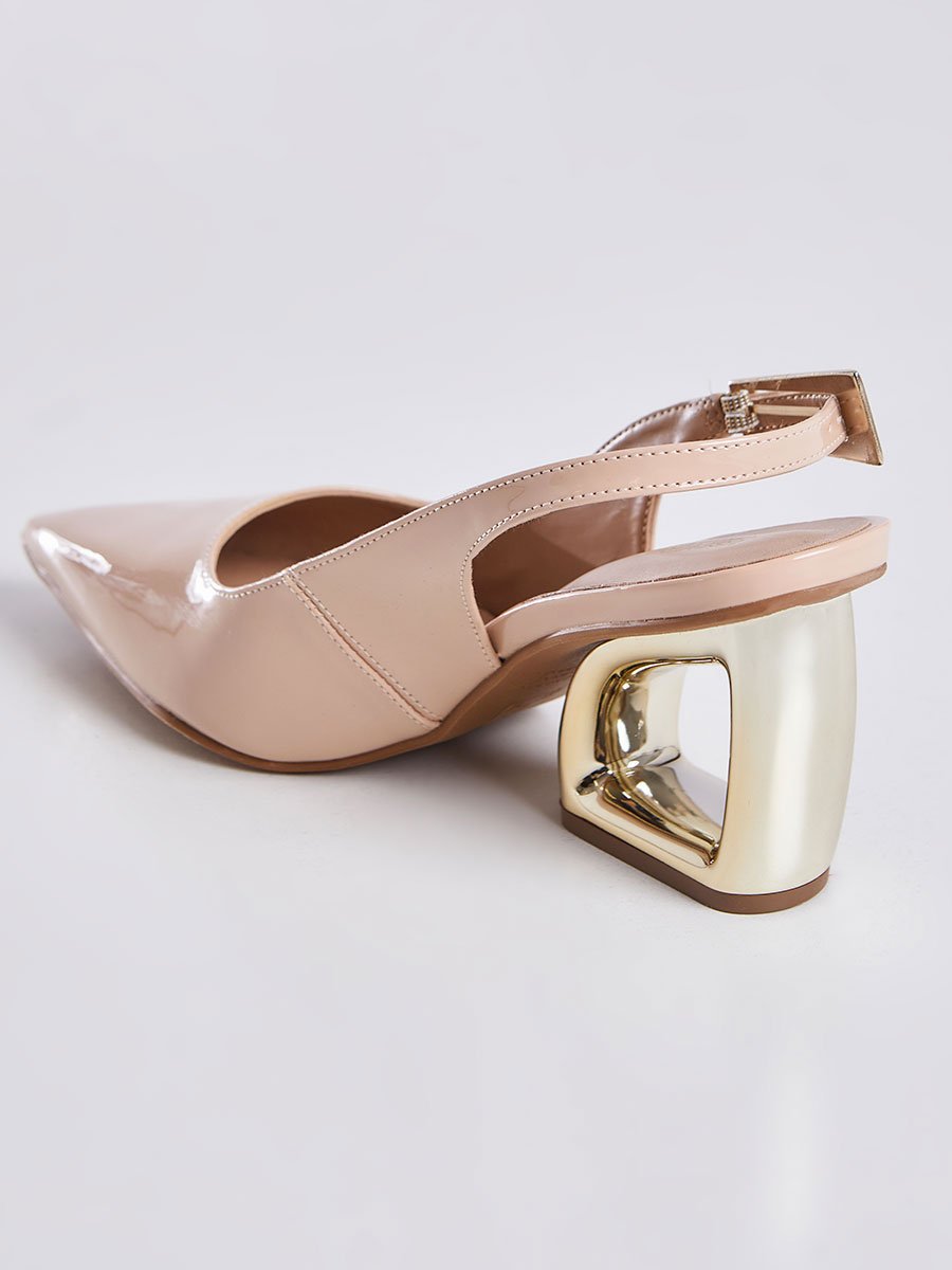 Scarpin Com Salto Geometrico Vazado Bistro Bistrô 4