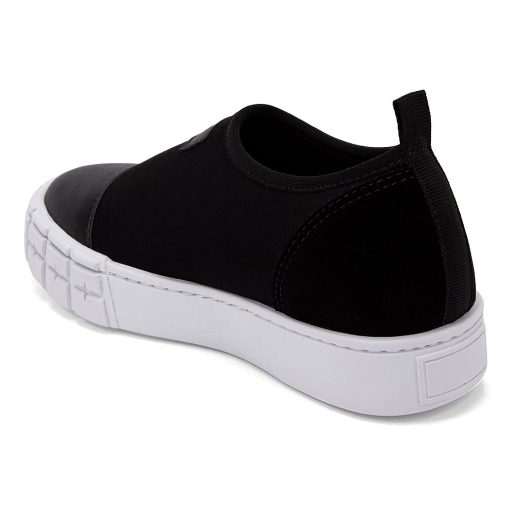 Tênis Slip On Elastano Flatform Preto Preto 3