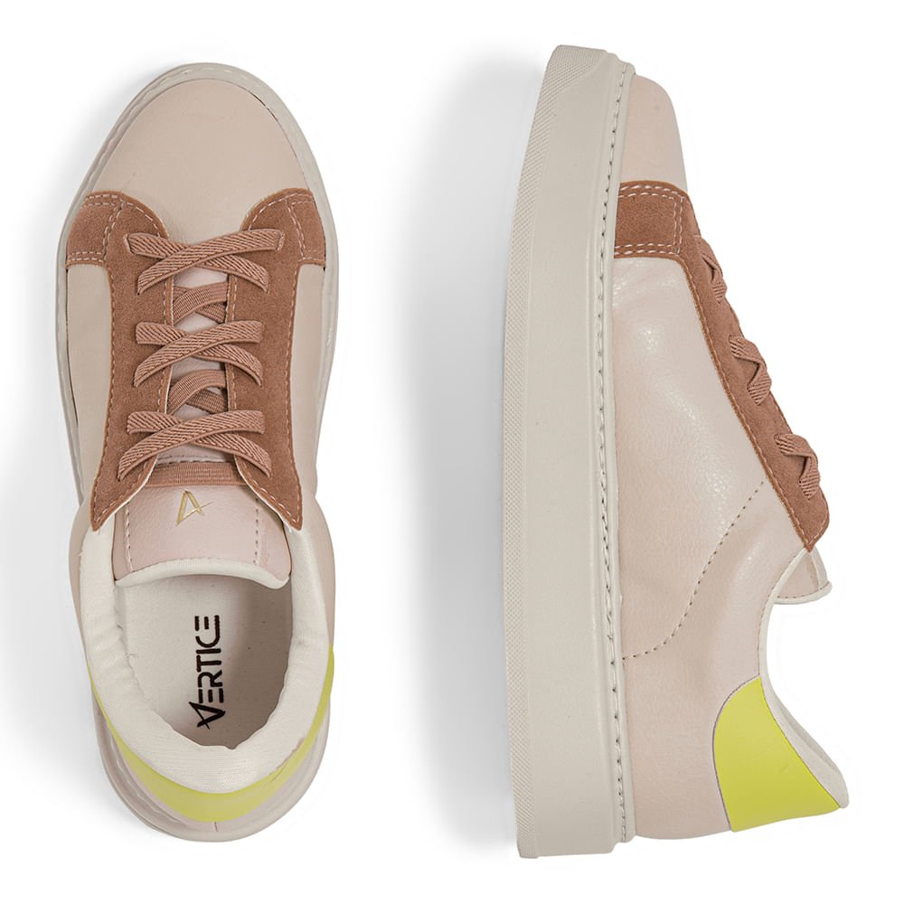 Tênis Acolchoado Calce Fácil  Rosado/Lemon Rosado/Lemon 6