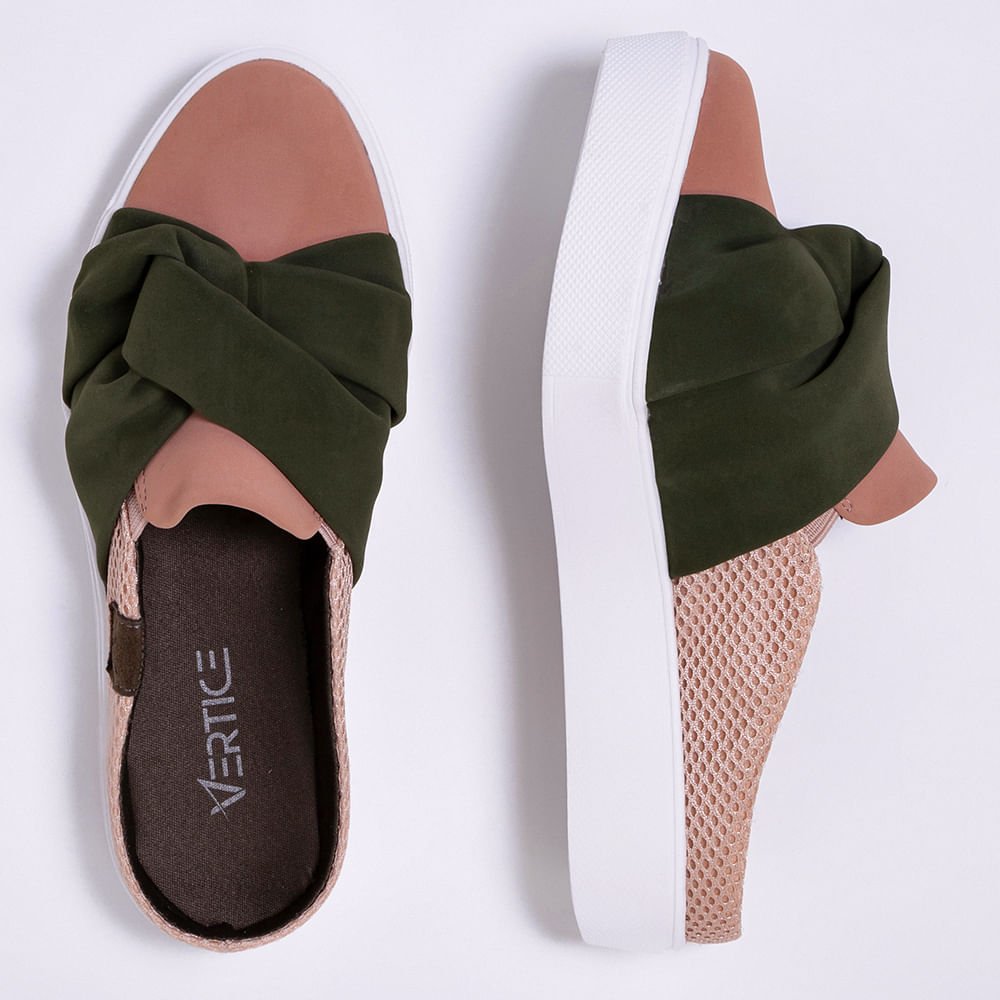 Tênis Feminino Mule Slip Laço - Nude Nude 4