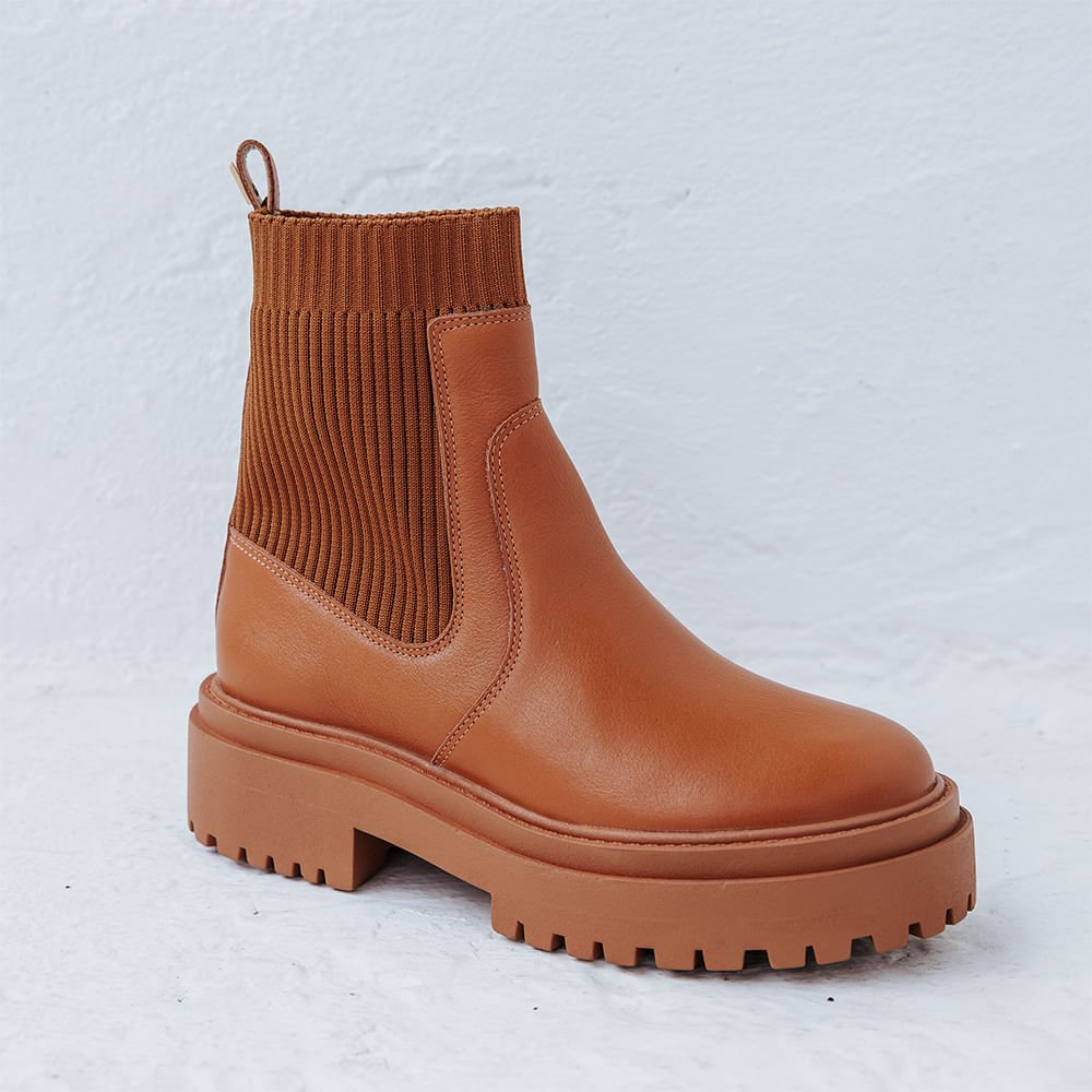 Bota Coturno Tratorada Cano Médio Ambar Ambar 1