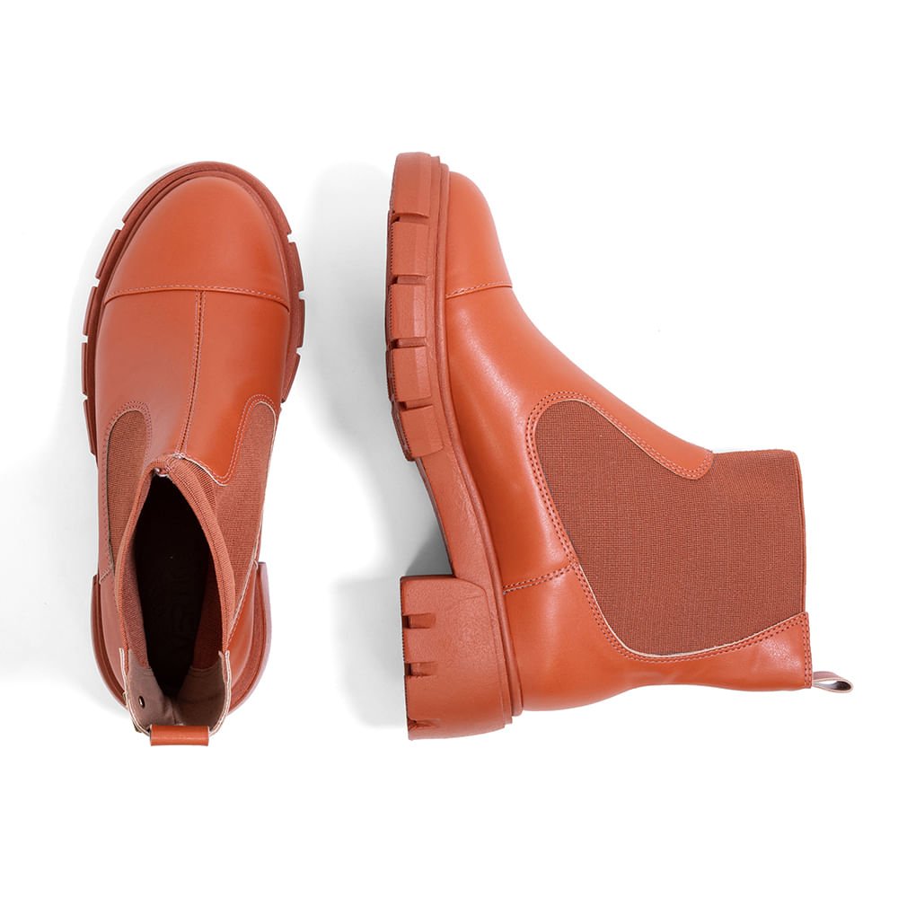 Bota Coturno Tratora Cano Médio  Marrom Marrom 4