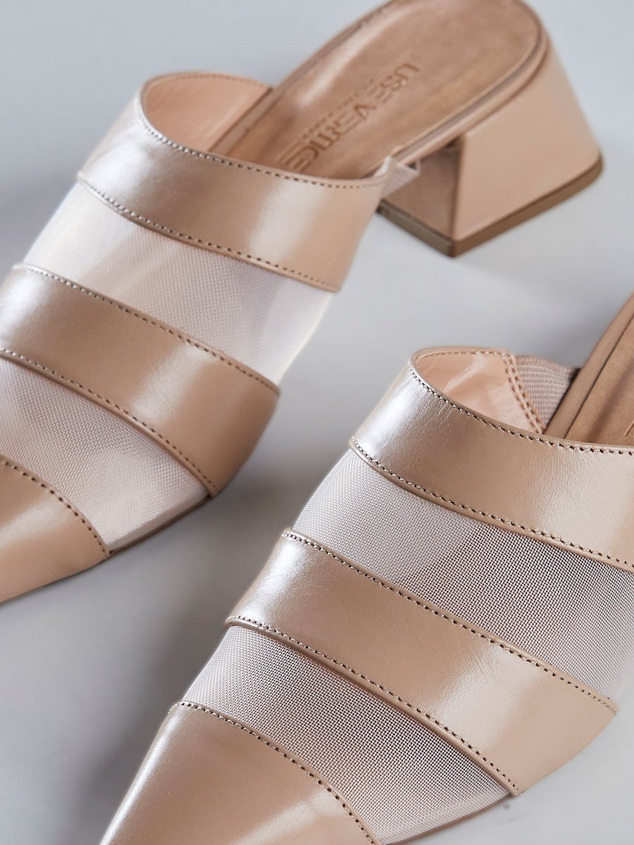 Mule Bico Fino com Tiras Nude Nude 3