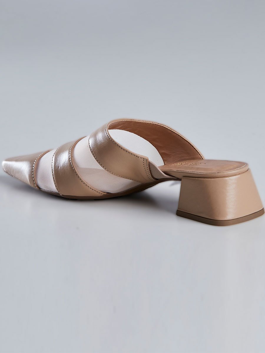 Mule Bico Fino com Tiras Nude Nude 4