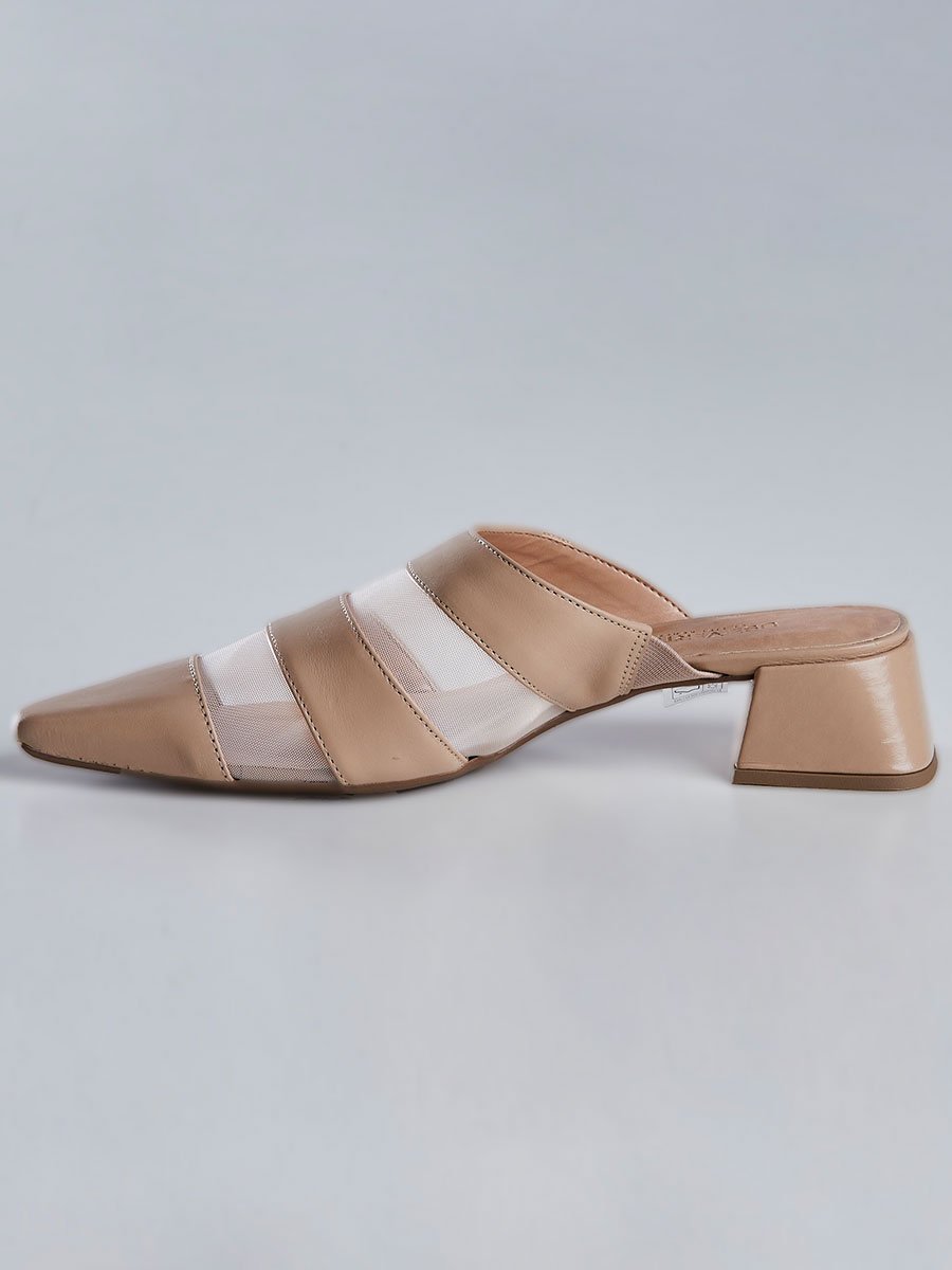 Mule Bico Fino com Tiras Nude Nude 5
