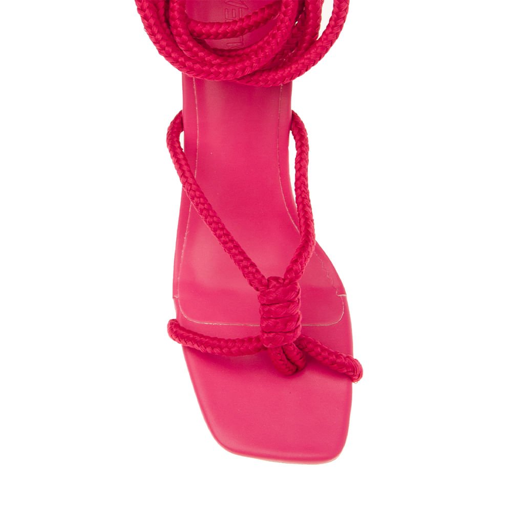 Sandália Bloco Cordão Rosa Rosa 5