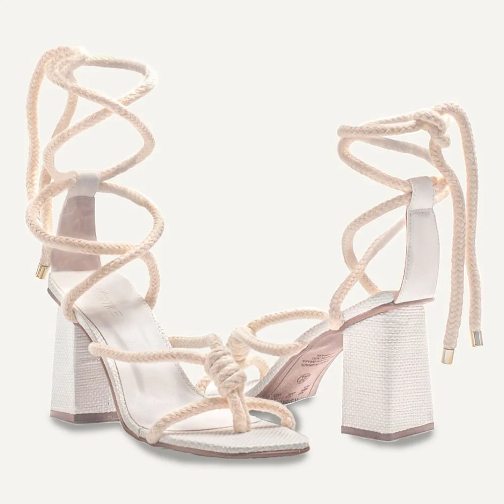 Sandália Bloco Cordão Offwhite Off White 5