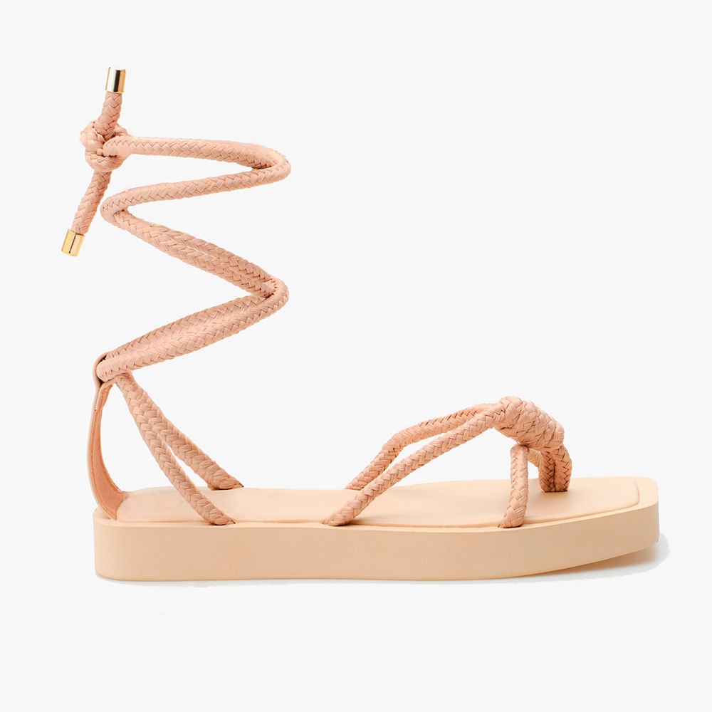 Sandália Plataforma Corda Nude Nude 3