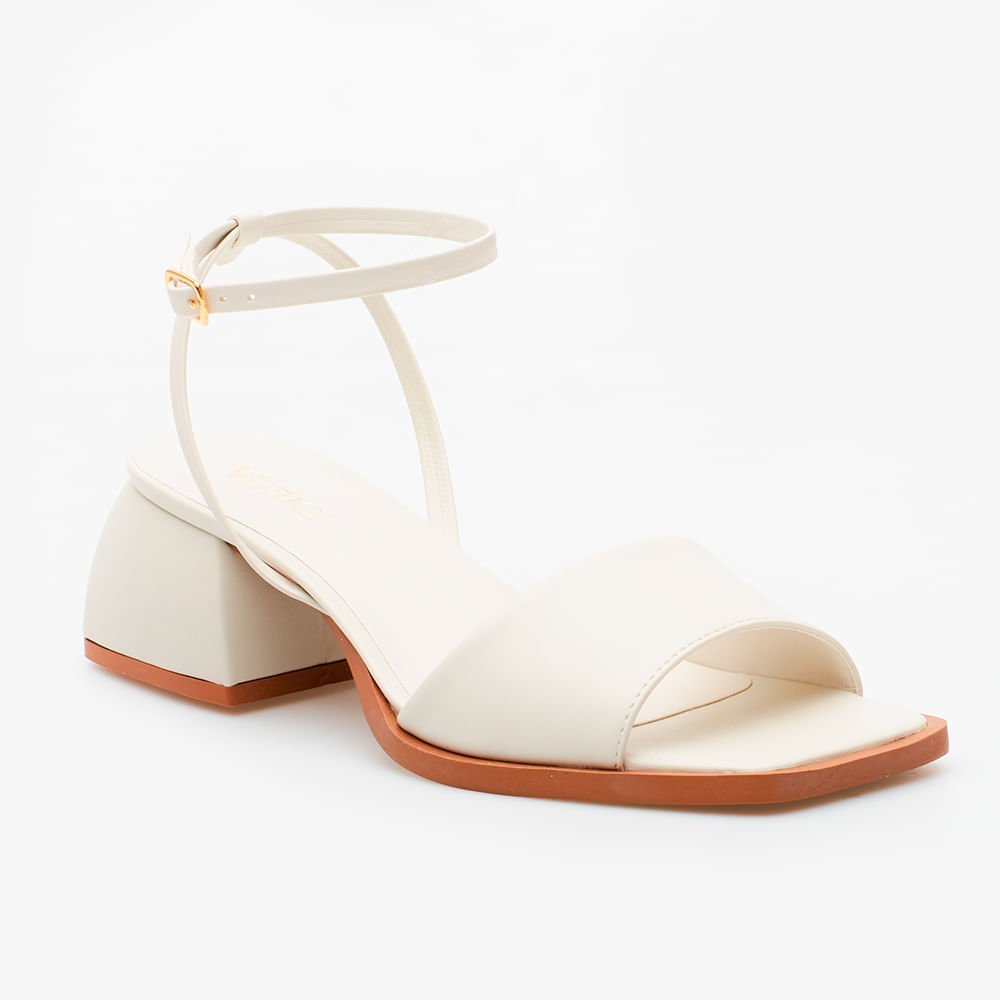 Sandália Salto Bloco OffWhite Off White 1