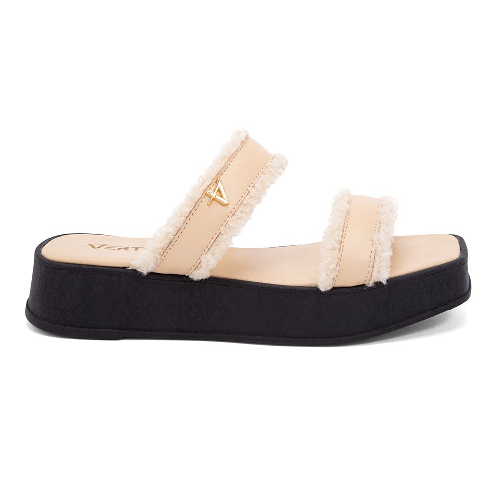 Sandália Flatform Duas Tiras  Porcelana Porcelana 2