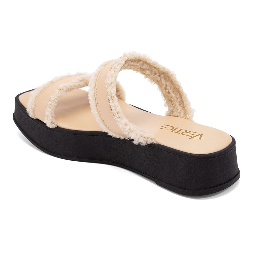 Sandália Flatform Duas Tiras  Porcelana Porcelana 3