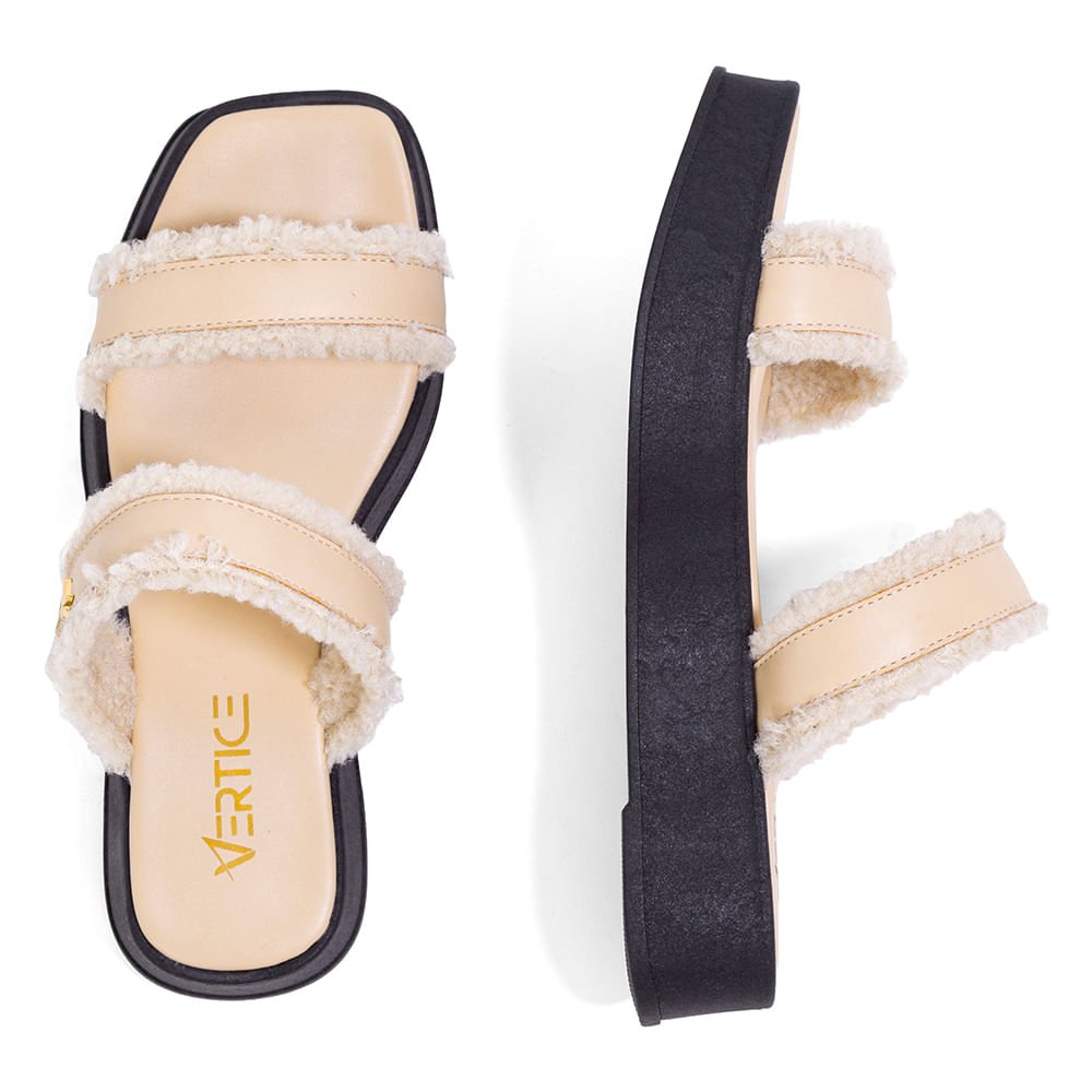 Sandália Flatform Duas Tiras  Porcelana Porcelana 4