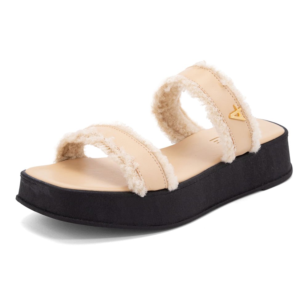 Sandália Flatform Duas Tiras  Porcelana Porcelana 5