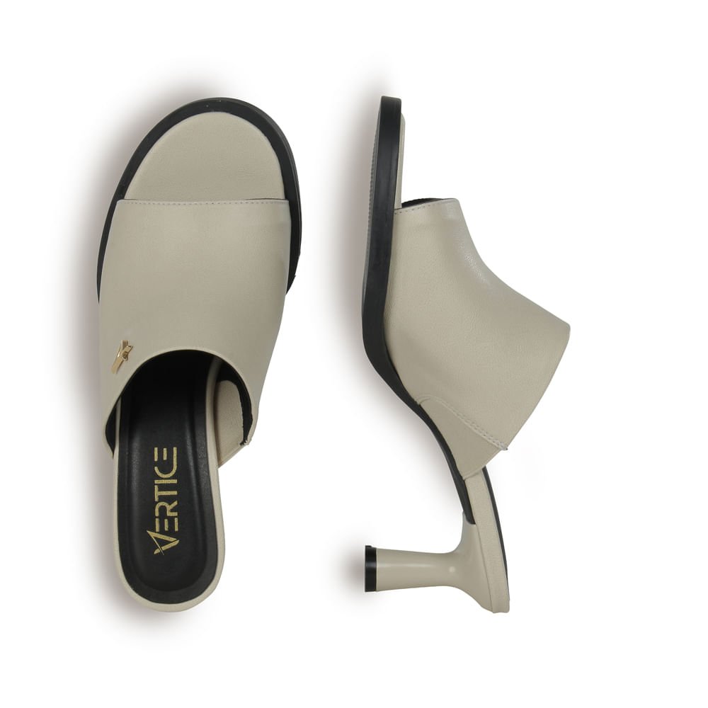 Tamanco Clog Salto Médio Cilindro Sisal Bege 4