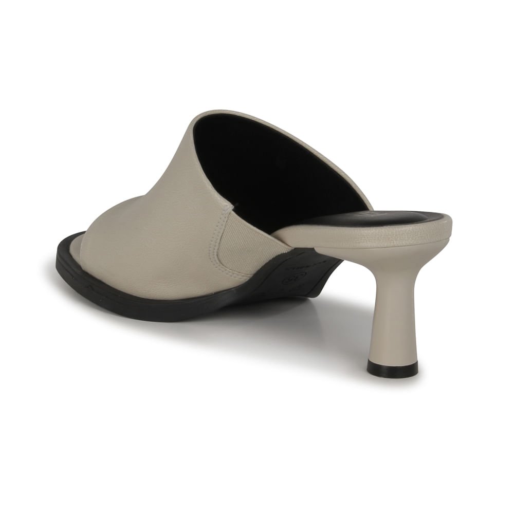 Tamanco Clog Salto Médio Cilindro Sisal Bege 5