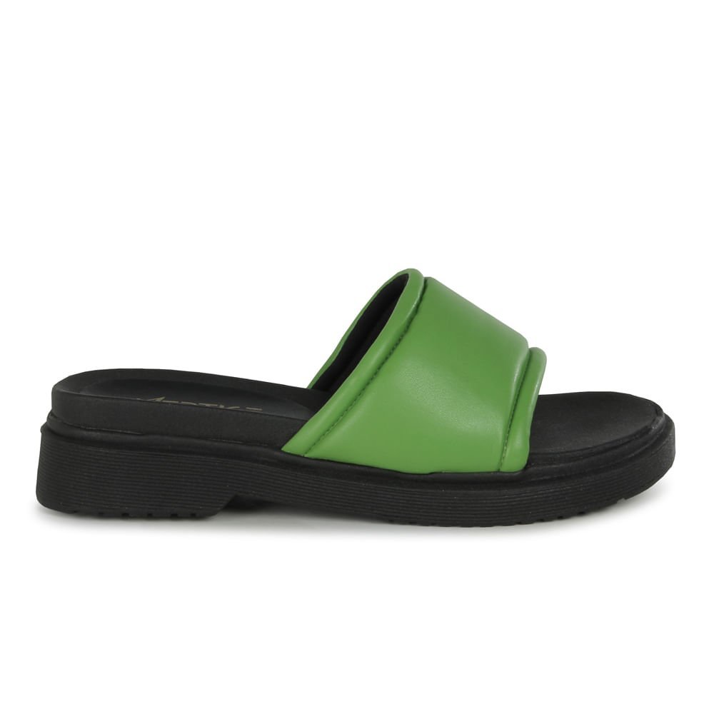Sandália Papete Slide Puffy Verde Verde 2