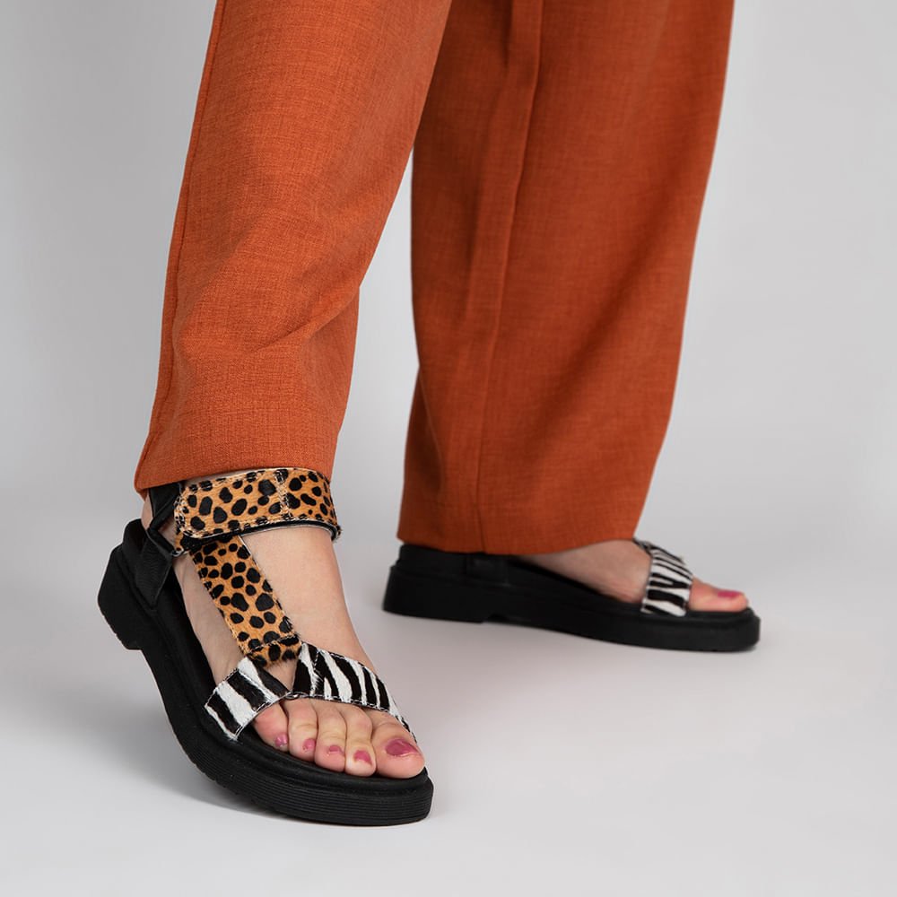 Sandália Feminina Papete Leopardo Leopardo 6