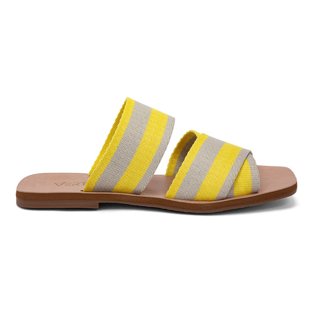 Sandália Rasteira Slide Natural Amarelo 5