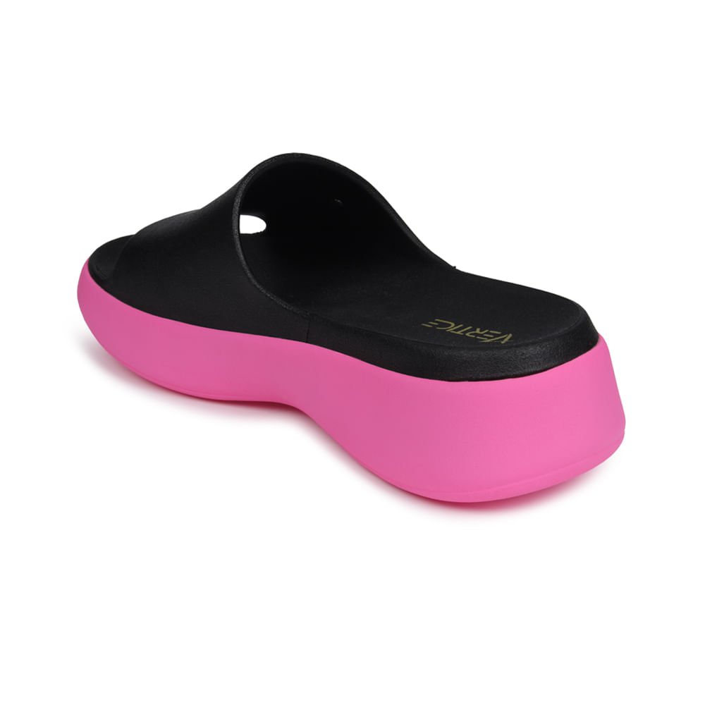 Sandália Slide Papete Nuvem  Preto\pink Preto/Pink 5