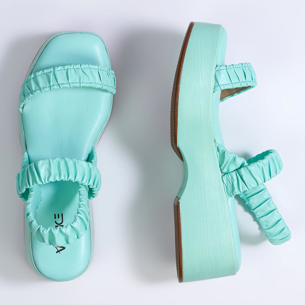 Papete Feminina Plataforma Comfy - Menta Menta 4