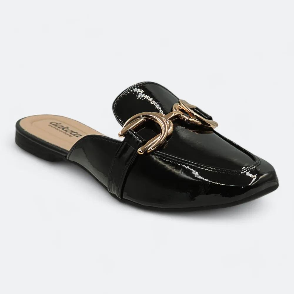 Mocassim Mule Feminino Dakota Preto Preto 2