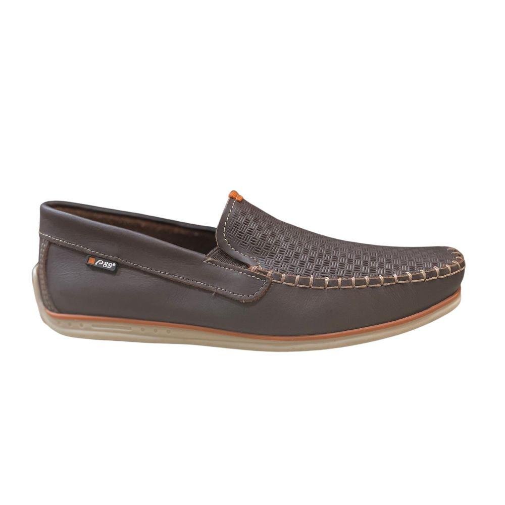 Mocassim Pegada Masculina Em Couro Marrom 1