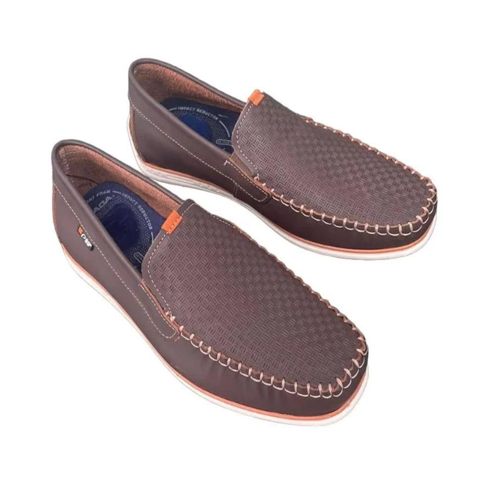 Mocassim Pegada Masculina Em Couro Marrom 4