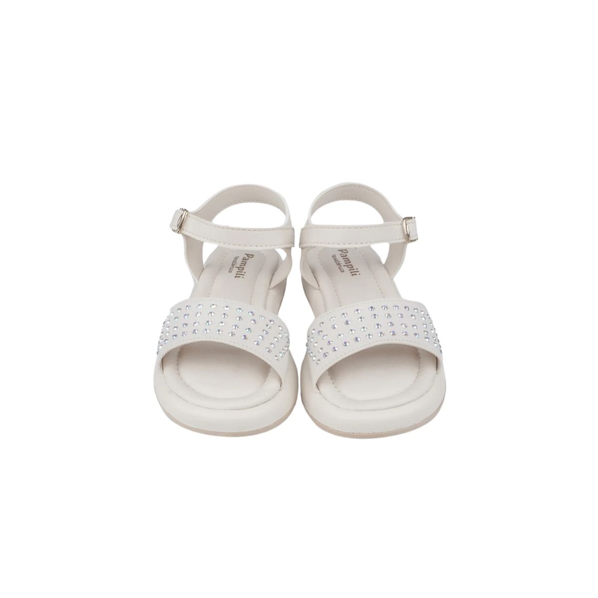 Sandália Infantil Menina Pampili Cora 742 Nude Branco 3