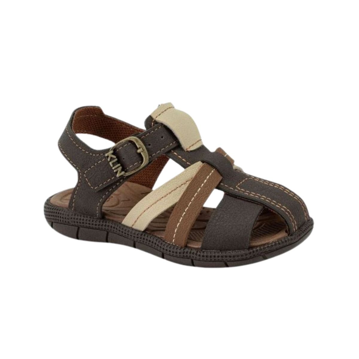 Sandália Infantil Menino Tic Tac Casual Klin 171230000 Marrom Marrom 2