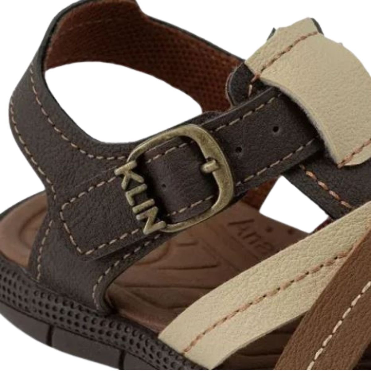 Sandália Infantil Menino Tic Tac Casual Klin 171230000 Marrom Marrom 3